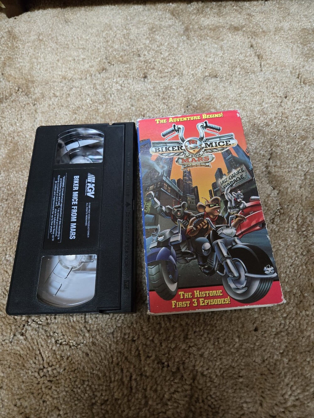 Biker Mice From Mars VHS Tape with Box